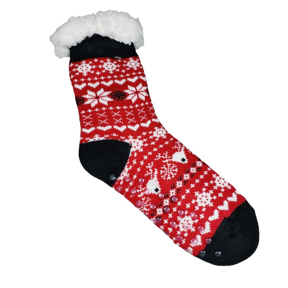Womens Cozy Anti Slip Warm Winter Slipper Socks - Picture 2 of 3